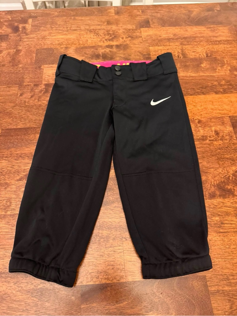Nike Kids Black Jogger Pants with White Swoosh
